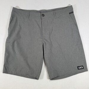 Pelagic Deep Sea Hybrid Shorts Performance Gray Fishing Surf Golf Casual Mens 40